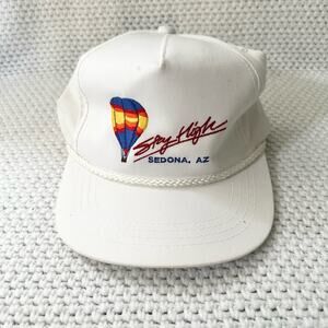 Yupoong Vintage White Sedona Arizona Hot Air Balloon Stay High Embroidered Hat